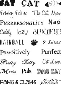 Technique Tuesday - Word Stamp Set - Cats We Love  (sold individually)
